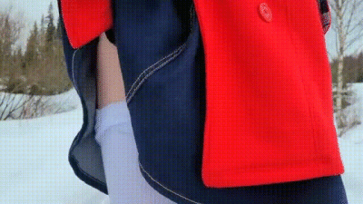 Cute Girl's Pampers Leaked Outdoor