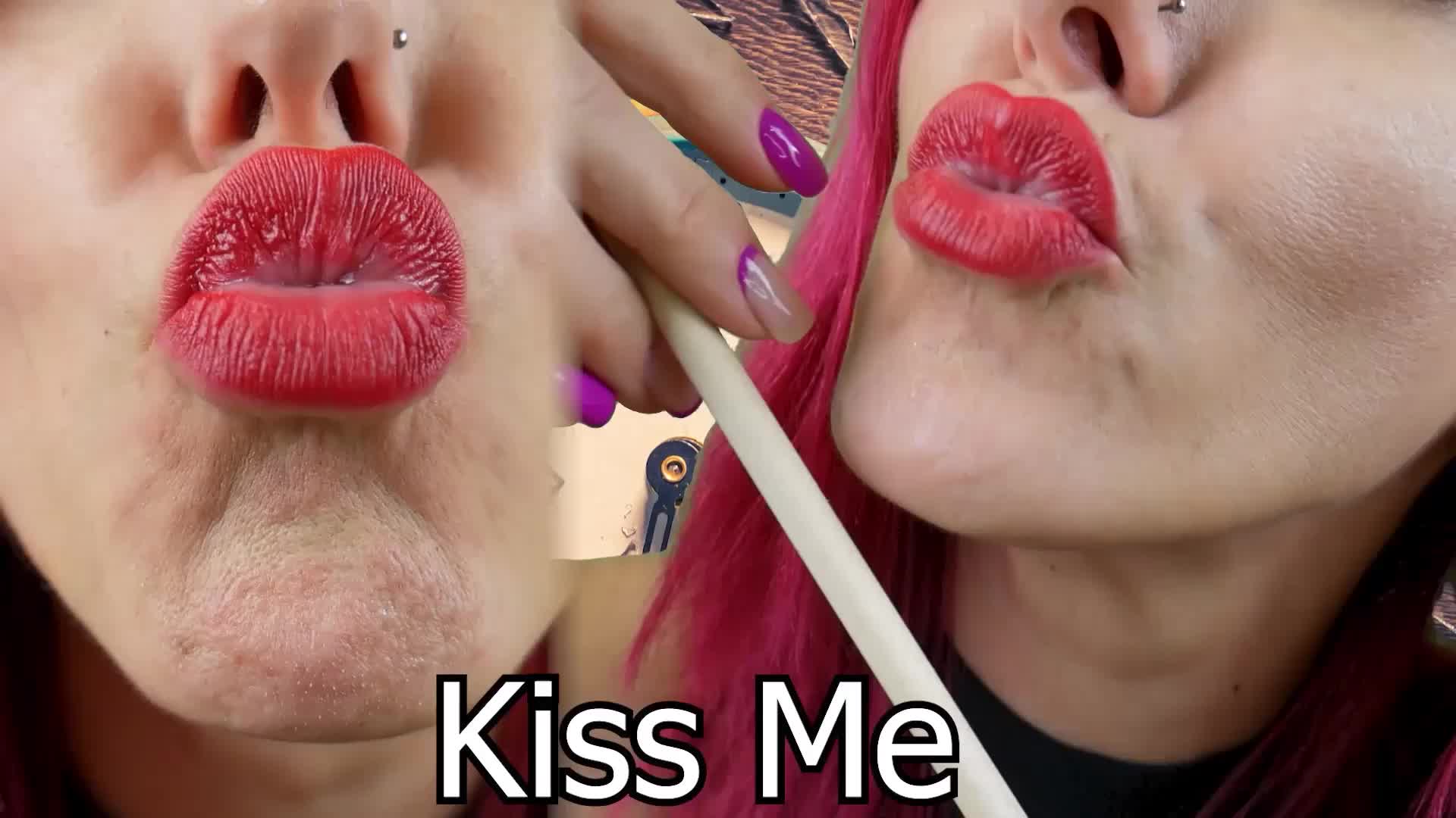 Alluring female mouth