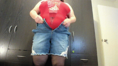 Denim Jean Shorts With Nylons