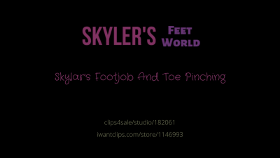 Skylars Footjob And Toe Pinching