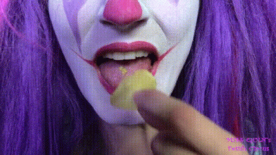 Clown Girl Eats Chips