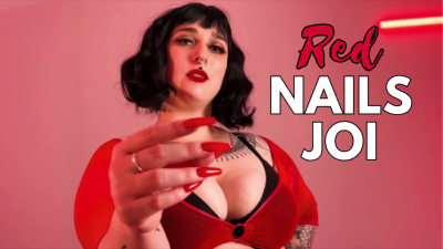 Finger Snapping Long Red Nails JOI