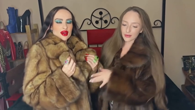 Trans Girl Ladyboy In A Sable Fur Coat Fucks Her GF In A Muskrat Fur Coat