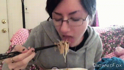Eating Noodles (W/ Tits)