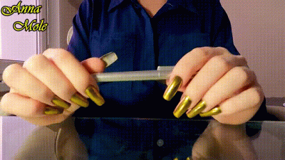Tapping Your Fingernails Gold Nails