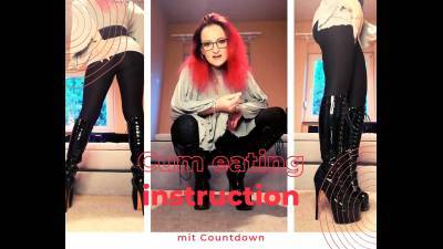 Cum Eating Instruction Mit Countown