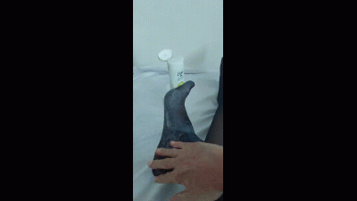 Black Pantyhose Foot Fetish With Lots Of Cosmetics