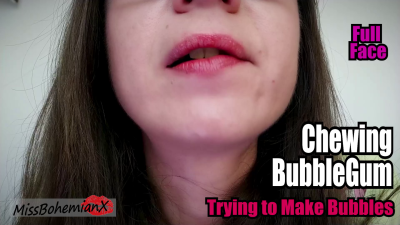 Testing Bubblegum And Trying To Make Bubbles Full Face Chewing Fetish (Before Braces)