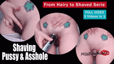 Shaving My Bush Worship My Pussy And My Ass From Hairy To Shaved Serie Full Video (3 In 1)
