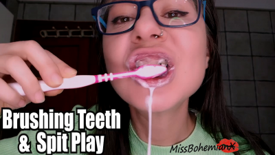 Brushing My Teeth End In Spit Play Mouth Fetish