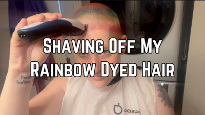 Shaving Rainbow Dyed Hair