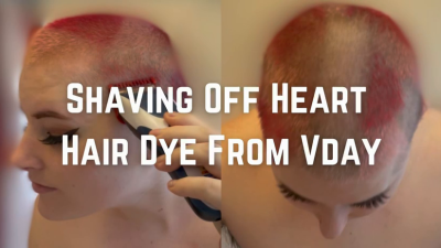 Topless Shaving Off Valentines Hair Dye