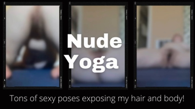 Hairy Chubby Babe Does Nude Yoga