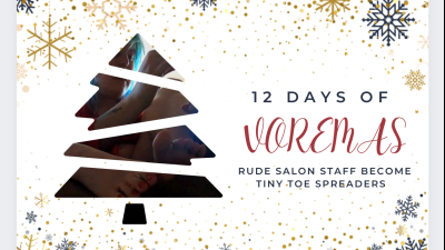 Shrinking Eating And Using The Salon Staff As Toe Spreaders