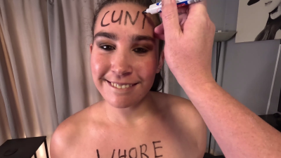 Cunt Face Sucking My Cock As I Spit On Her And Give Her A Cum Facial