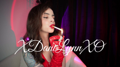 Smoking Corks In Red Lace Gloves