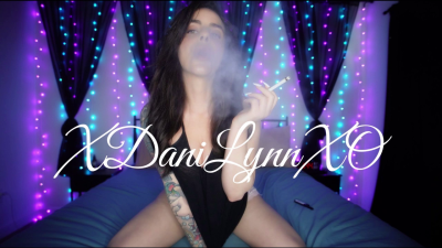 Smoking Topless With White Nails