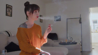 Smoking Marlboro Gold 100S In Natural Sunlight