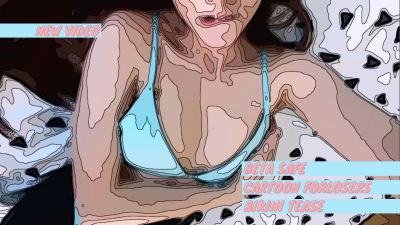 Beta Safe Cartoon. Bikini Tease