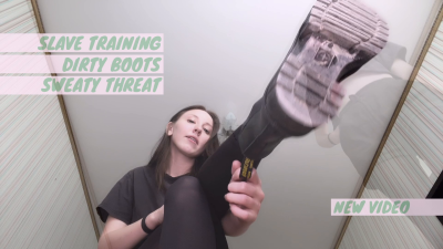 Foot Slave Training. Boot Task