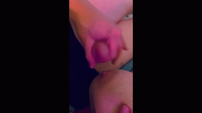 Cross Dressing Sissy Wife Cums On Curvy Hot Wife's Giant Tit!!!