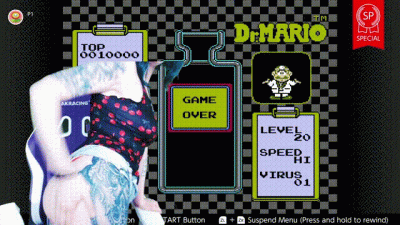 Gamergirl Nurse Retro Gaming Flashing Audience & Spanking!