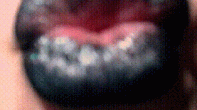 Kissing/ Licking/ Black Lipstick