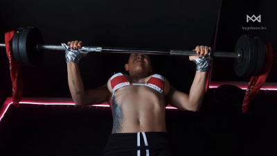 Bench Press Challenge With My Hands Taped To The Bar