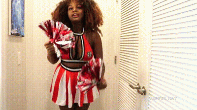Ebony Cheerleader Cumslut