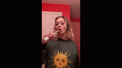 Teeth Brushing And Spitting