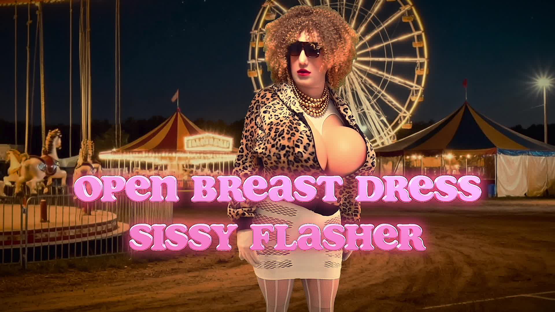 Open Breast Dress Sissy Flasher