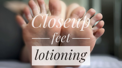 Closeup Feet Lotioning Foot Fetish