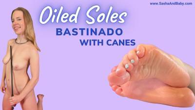 Oiled Soles Bastinado Caning Bdsm F/F