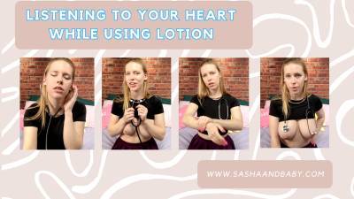 Hottie Listens To Your Heart With A Stethoscope And Lotions Her Arms