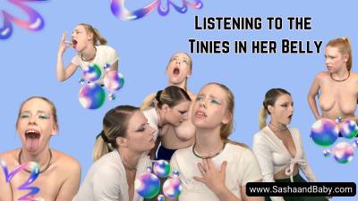Listening To The Tiny Men Yelling In Her Belly Giantess Vore