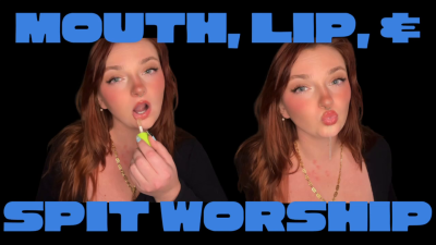 Mouth, Lip, And Spit Worship- Saliva Fetish Goddess Lipgloss Lips Tongue Face Captivating Eyes Eye Contact Verbal Humiliation