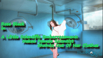 A Little Scientific Embarrassment: Naked Female Scientist Shrinks Out Of Her Clothes