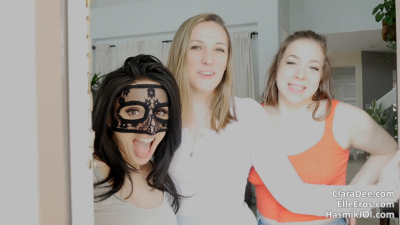 Delivery Boy Gets Paid With A JOI With Elle Eros, Clara Dee, And Hasmik JOI
