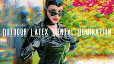Outdoor Mental Domination: Latex Gooning Jerk Off Instruction Femdom POV