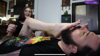 Foot Smothering Handjob