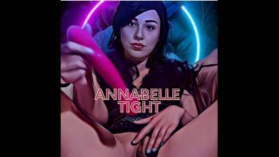 Blue Haired Annabelle Tight Lubes Up Her Clam