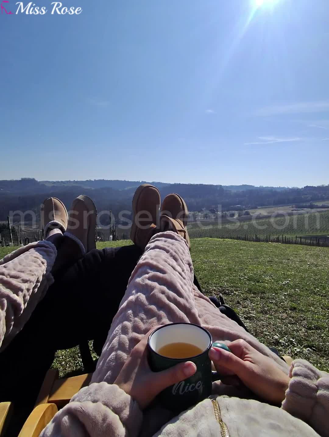 Together With My Girl In Our Uggs We Use My Little Slave As A Footstool Ft Goddess Annabelle