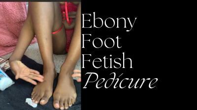 Ebony Foot Fetish Messes Pedicure