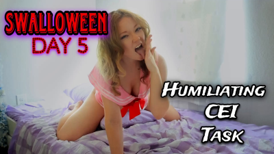 Swalloween Day 5 Humiliating CEI Task