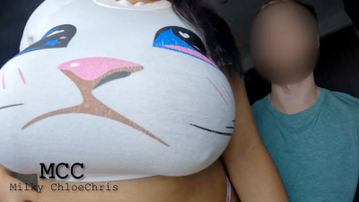 Step-Daddy Sucks Worried Asian Step-Daughters Huge Lactating Boobs