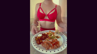 Eating Beans & Farting In Sexy Lingerire