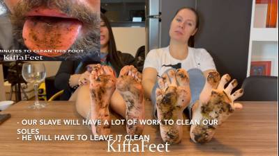 Goddess Kiffa And Goddess Grazi Dirty Feet Ep 6 Slave Has To Clean 2 Pairs Of Dirty Feet And Got Face Slapped Foot Slap Foot Worship Foot Domination Humiliation Foot Ignore Spit Mud Feet Lost Bet