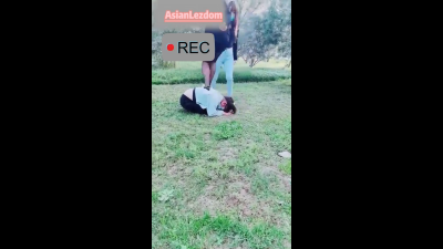 Outdoor Humiliation: Dominated By Dual Mistresses