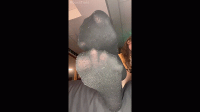 Black Ankle Sock Removal And Foot Tease