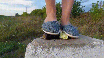 Eggplant Underfoot (Stomping Fetish)